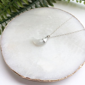Sterling Silver Crescent Moon Necklace - Love & Light Jewels