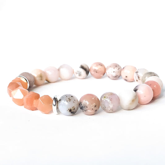 Geo Hex Beaded Bracelet - Sunstone - Love & Light Jewels