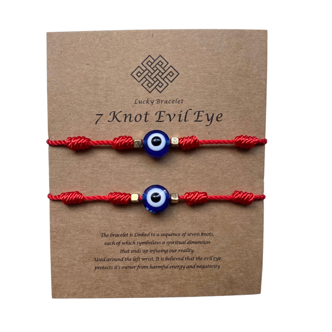 Double Up Evil Eye Protection Bracelet Set