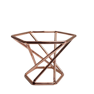 Rose Gold Metal Crystal Stand