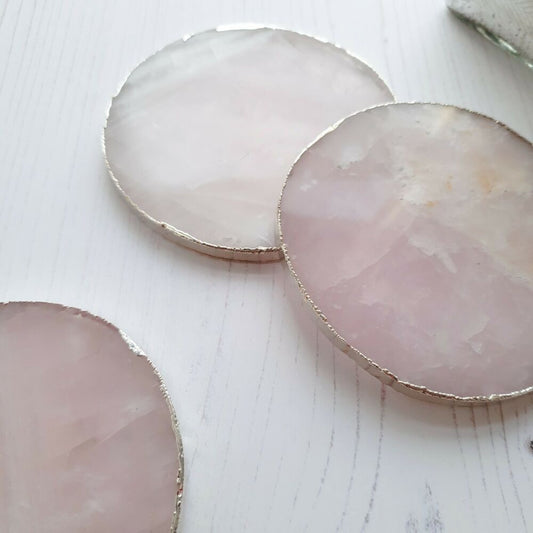 Natural Quartz Drink Coaster - Love & Light Jewels