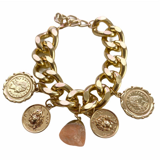 Links & Lustre Lucky Coins Charm Bracelet