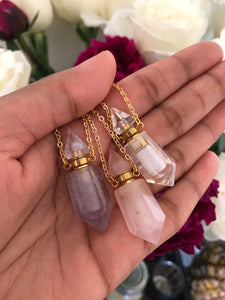 Aroma Gem Necklace - Crystal Point - Love & Light Jewels