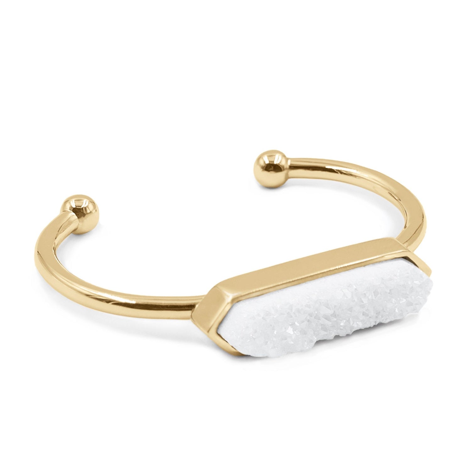 Druzy Pave Bar Bangle - Love & Light Jewels