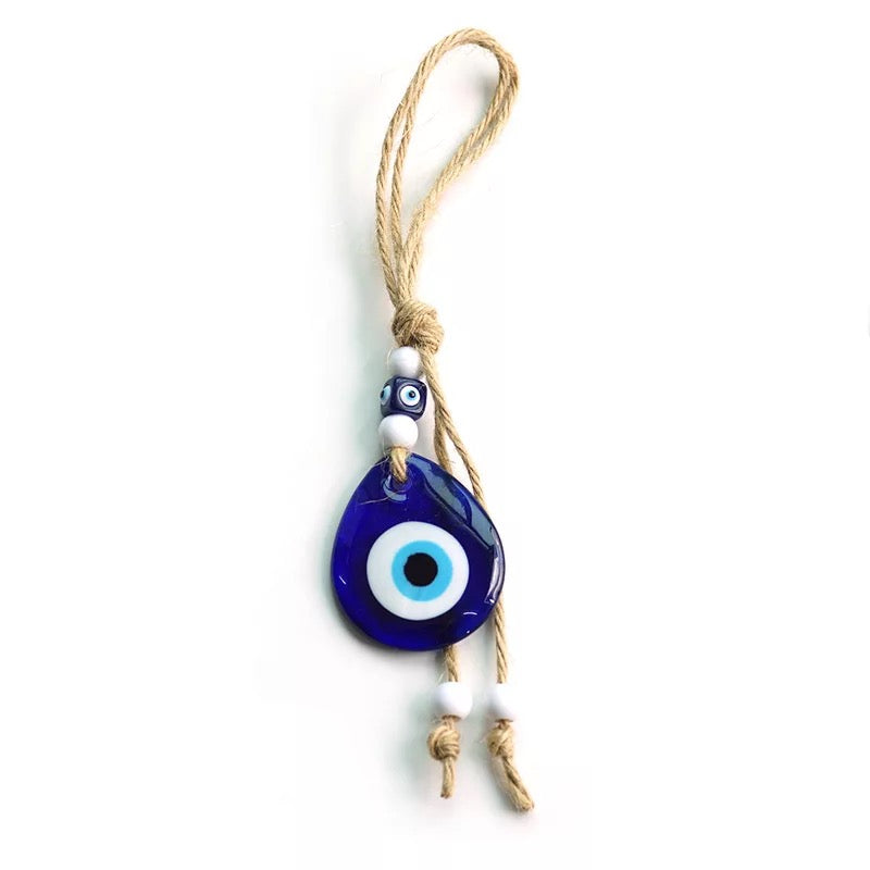 Evil Eye Clip On Charm, Gold Evil Eye Pendant, Keyring, Protect