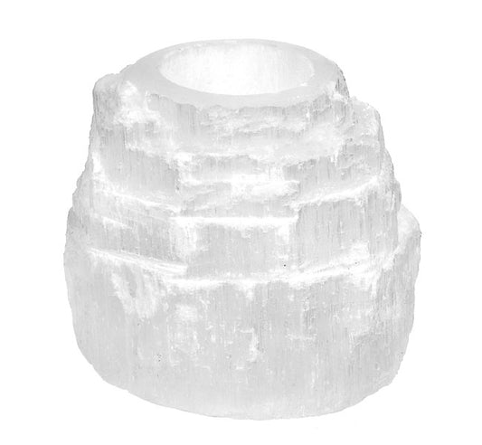 Selenite Candle Holder - Love & Light Jewels